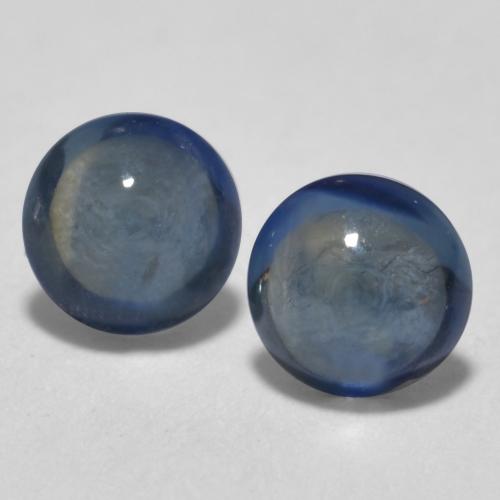 Navy Blue Sapphire Gem - 0.3ct Round Cabochon (ID: 566520)