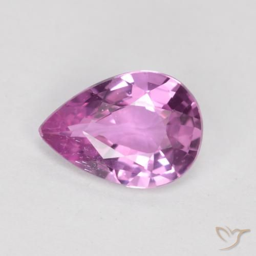 0.62ct Natural Deep Pinkish Purple Sapphire, Pear Shape, VS