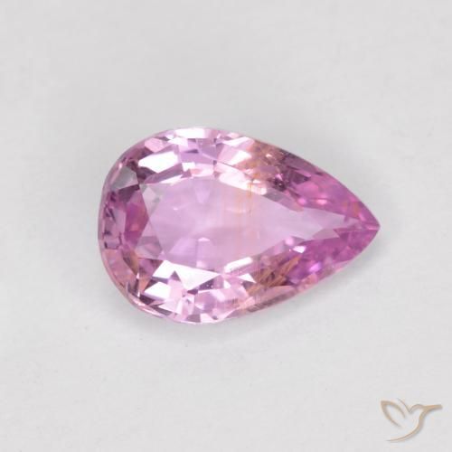 0.59 ct Pink Sapphire Stone, Natural Sapphire in Pear Facet Shape for Sale