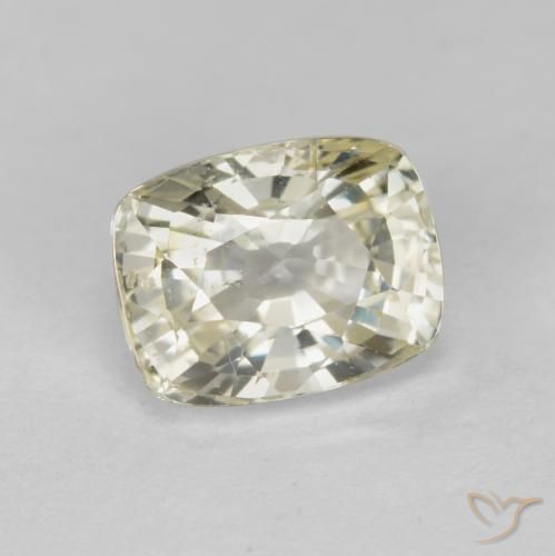 1.43 ct Yellow Sapphire Stone, Natural Sapphire in Cushion-Cut Shape for Sale