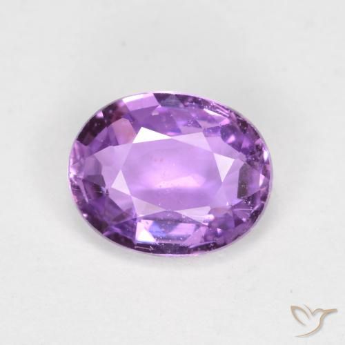 0.70ct Natural Medium Purple Sapphire, Oval, VS