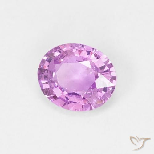 0.60 ct Purple Sapphire Stone, Natural Sapphire in Oval Facet Shape for Sale