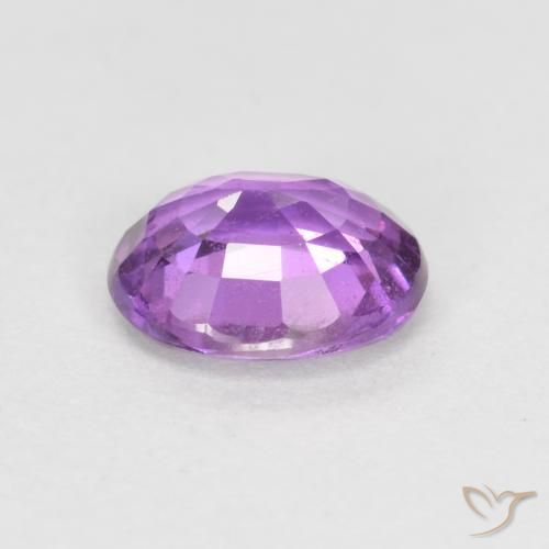 Sapphire Gemstone in 5.9 x 4.9 mm Size for Sale, Sapphire Stone in Electric Purple Color