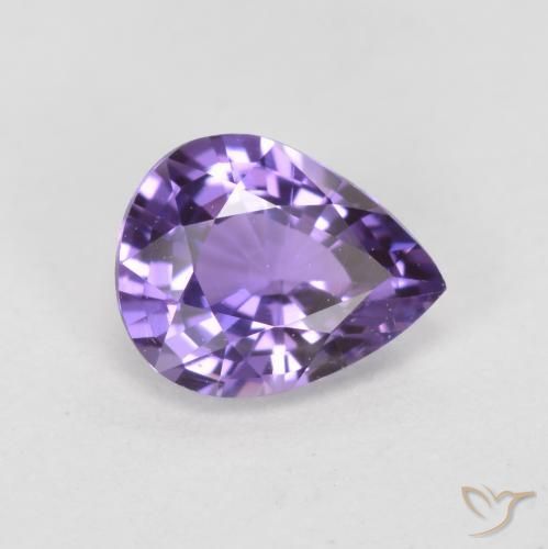 0.66ct Natural Intense Violet Sapphire, Pear Shape, VS-SI