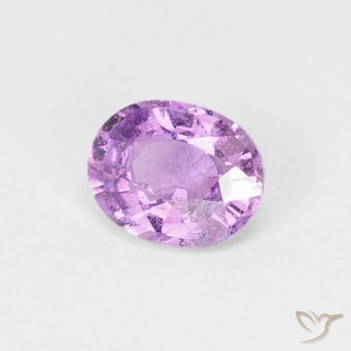 0.59 ct Purple Sapphire Stone, Natural Sapphire in Oval Facet Shape for Sale