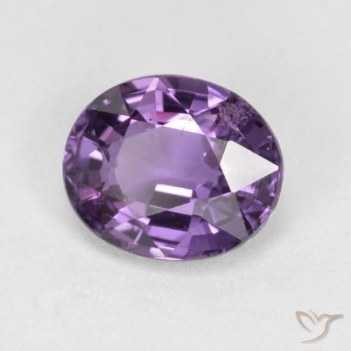 0.84 ct Violet Sapphire Stone, Natural Sapphire in Oval Facet Shape for Sale
