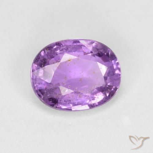 0.77 ct Violet Sapphire Stone, Natural Sapphire in Oval Facet Shape for Sale