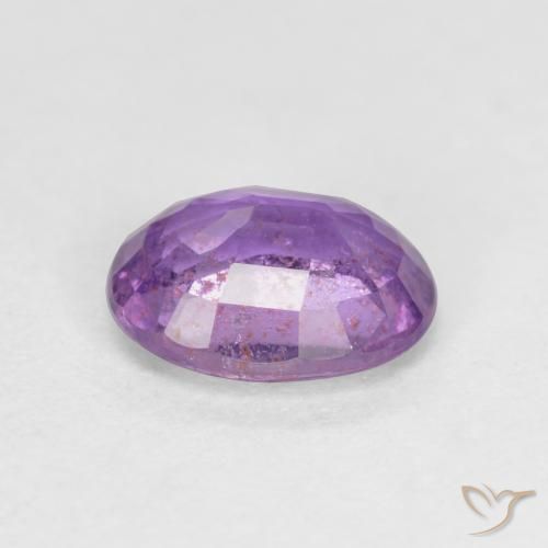 Sapphire Gemstone in 6.1 x 4.9 mm Size for Sale, Sapphire Stone in Purplish Violet Color