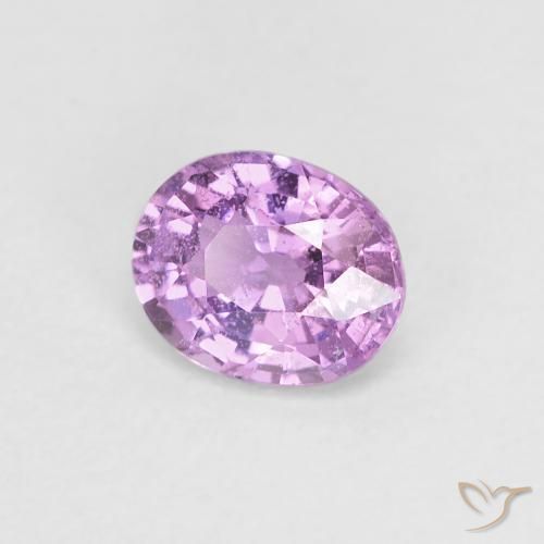 0.64 ct Purple Sapphire Stone, Natural Sapphire in Oval Facet Shape for Sale