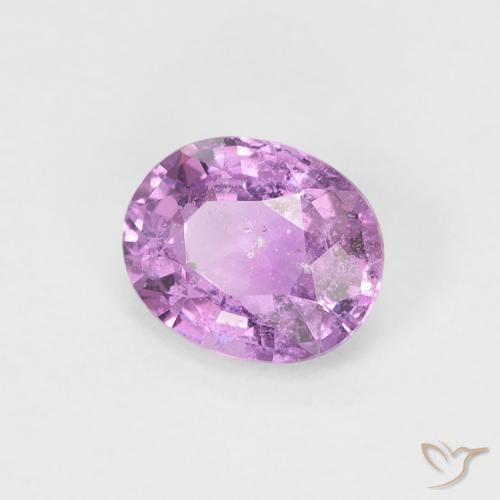 0.74 ct Purple Sapphire Stone, Natural Sapphire in Oval Facet Shape for Sale