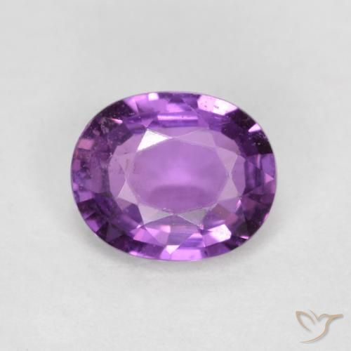 0.72ct Natural Deep Purple Sapphire, Oval, VS-SI