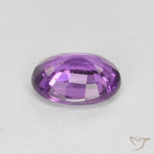 Sapphire Gemstone in 6 x 4.9 mm Size for Sale, Sapphire Stone in Deep Purple Color