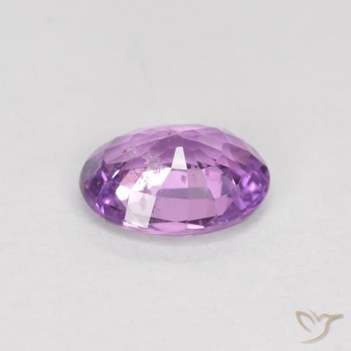 Sapphire Gemstone in 5.6 x 4.5 mm Size for Sale, Sapphire Stone in Medium-Dark Purple Color