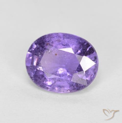 0.77 ct Violet Sapphire Stone, Natural Sapphire in Oval Facet Shape for Sale