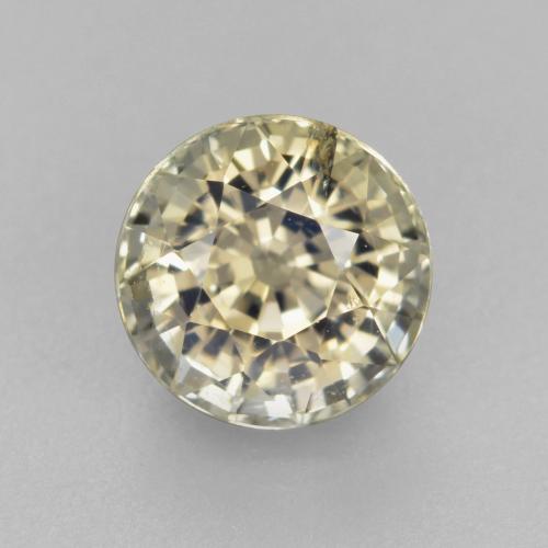 Light Yellow Sapphire Gem - 1.1ct Round Facet (ID: 567713)