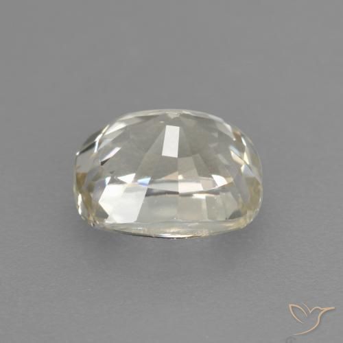 Sapphire Gemstone in 6.2 x 5.3 mm Size for Sale, Sapphire Stone in Pale Yellow Color