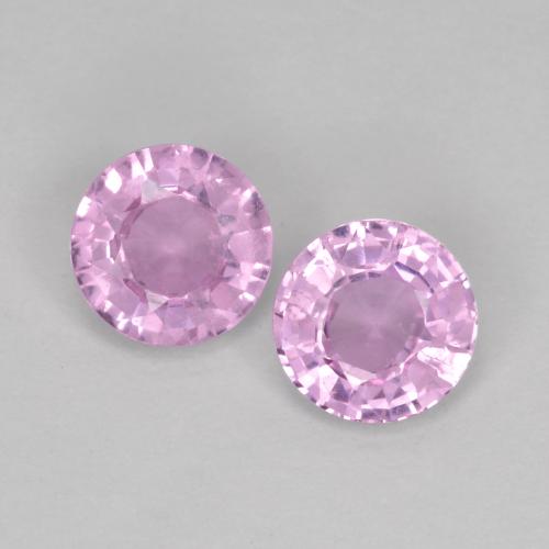 Royal Purple Pink Sapphire Gem - 0.4ct Round Facet (ID: 568295)