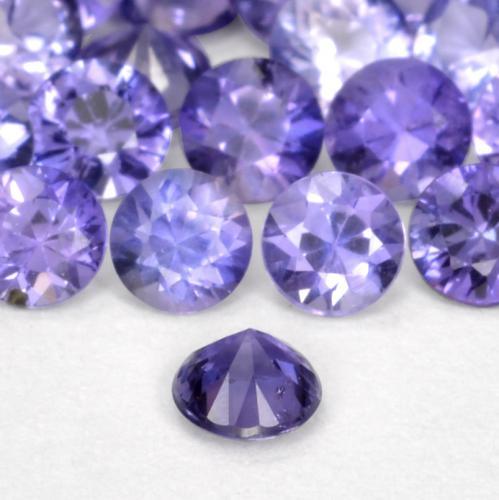 Sapphire Gemstone in 2.9 mm (calibrated) Size for Sale, Sapphire Stone in Deep Purple Color