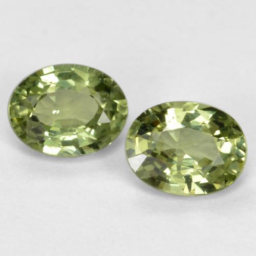 Verde cálido Zafiro Gema - 0.2ct Forma ovalada (ID: 568994)