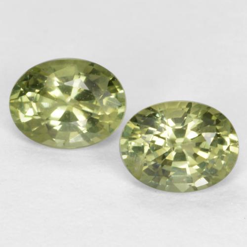 Medium Green Сапфир Камень - 0.2ct Фасетный Овал (ID: 568995)