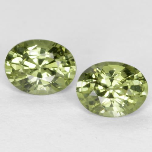 Medium Green Сапфир Камень - 0.2ct Фасетный Овал (ID: 568996)