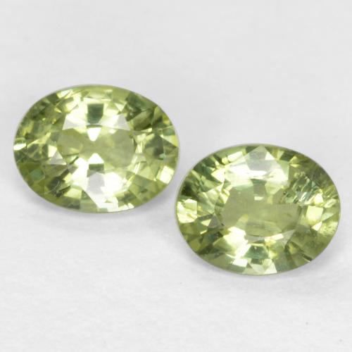 Medium Green Сапфир Камень - 0.2ct Фасетный Овал (ID: 568998)
