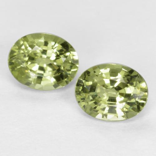 Verde oliva Zaffiro Gem - 0.2ct Ovale sfaccettato (ID: 568999)