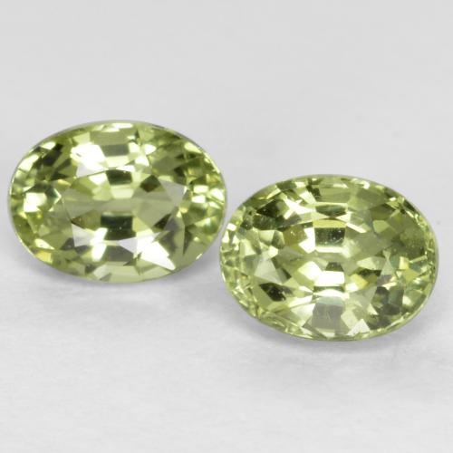 Olive Green Sapphire Gem - 0.3ct Oval Facet (ID: 569003)