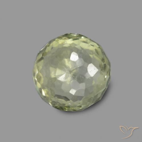 0.59 ct Green Sapphire Stone, Natural Sapphire in Round Mixed-Cut Shape for Sale