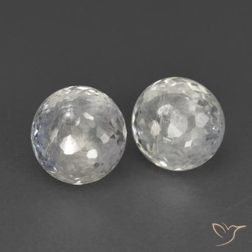 Bluish White Sapphire Gem - 0.6ct Round Mixed-Cut (ID: 569296)
