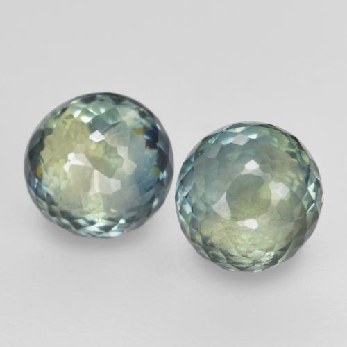 Multicolor Sapphire Gem - 0.6ct Round Mixed-Cut (ID: 570772)