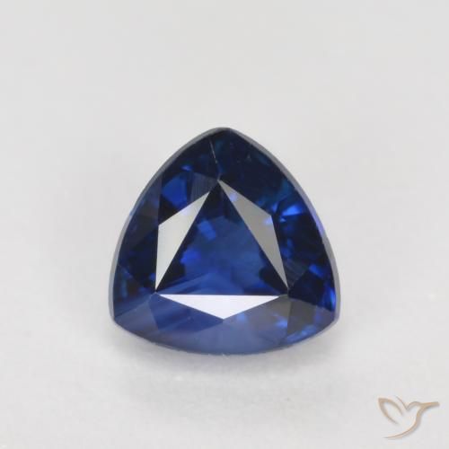 0.53ct Natural Dark Blue Sapphire, Trillion, VS