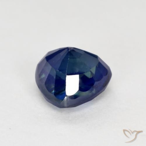 Sapphire Gemstone in 4.5 x 4.4 mm Size for Sale, Sapphire Stone in Dark Blue Color