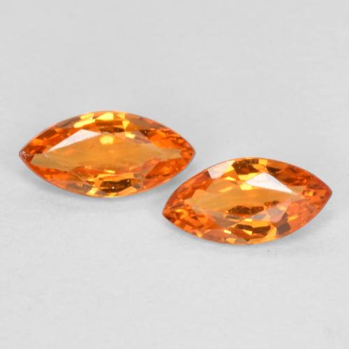 Medium Orange Сапфир Камень - 0.2ct Фасетная Маркиза (ID: 571149)