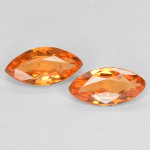 hellorange Saphir Edelstein - 0.2ct Marquiseschliff (ID: 571154)