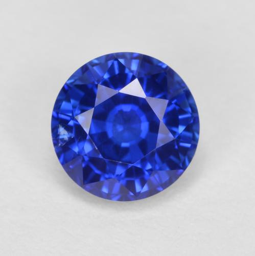 Azul eléctrico Zafiro Gema - 0.9ct Faceta Redonda (ID: 572166)