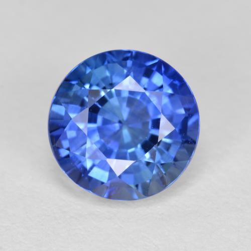 Hellblau Saphir Edelstein - 2.1ct Rund Facettenschliff (ID: 572167)