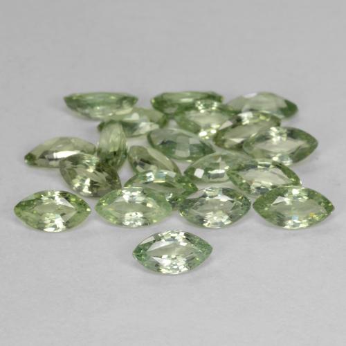 Verde chiaro Zaffiro Gem - 0.2ct Marquise sfaccettato (ID: 582561)