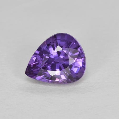 Medium-Dark Violet Saphir Edelstein - 0.5ct Birnen Schliff (ID: 587566)