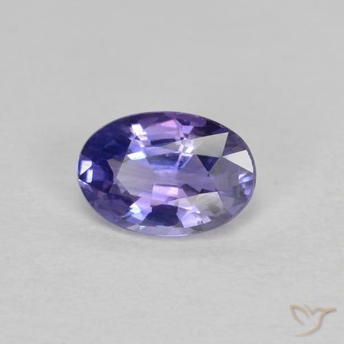 0.49 ct Violet Sapphire Stone, Natural Sapphire in Oval Facet Shape for Sale