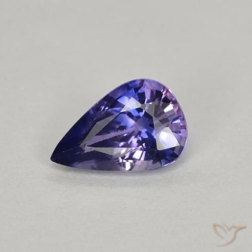 Eggplant Violet Sapphire Gem - 0.5ct Pear Facet (ID: 587568)
