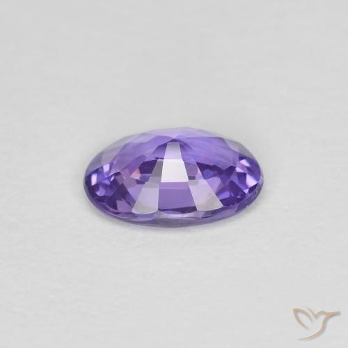 Sapphire Gemstone in 5.7 x 4.1 mm Size for Sale, Sapphire Stone in Deep Violet Color