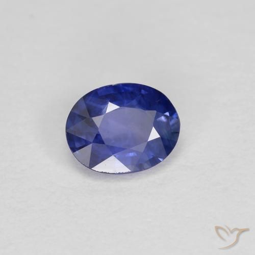 0.39 ct Blue Sapphire Stone, Natural Sapphire in Oval Facet Shape for Sale