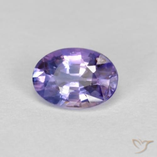 0.57 ct Violet Sapphire Stone, Natural Sapphire in Oval Facet Shape for Sale