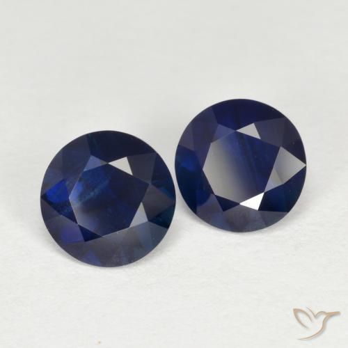 1.53 ctw Blue Sapphire Stones, Natural Sapphire in Diamond-Cut Shape for Sale