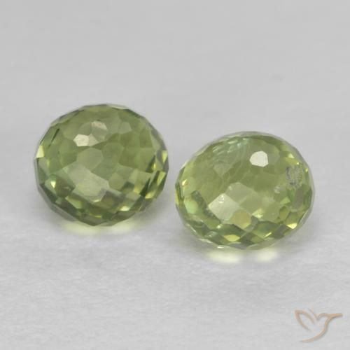 Sapphire Gemstones in 4 mm (calibrated) Size for Sale, Sapphire Stones in Yellowish Green Color