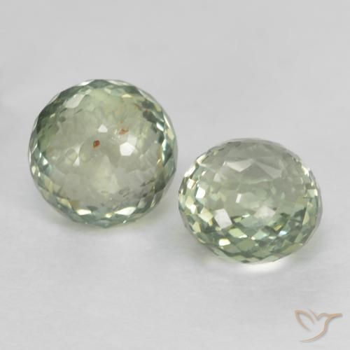 1.15 ctw Green Sapphire Stones, Natural Sapphire in Round Mixed-Cut Shape for Sale