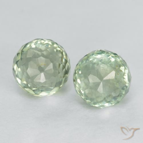 1.09 ctw Green Sapphire Stones, Natural Sapphire in Round Mixed-Cut Shape for Sale
