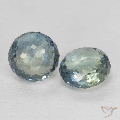 0.74 ctw Blue Sapphire Stones, Natural Sapphire in Round Mixed-Cut Shape for Sale