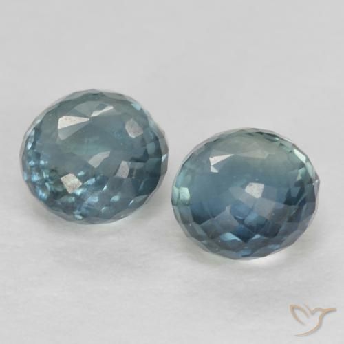 Sapphire Gemstones in 4 mm (calibrated) Size for Sale, Sapphire Stones in Greenish Blue Color